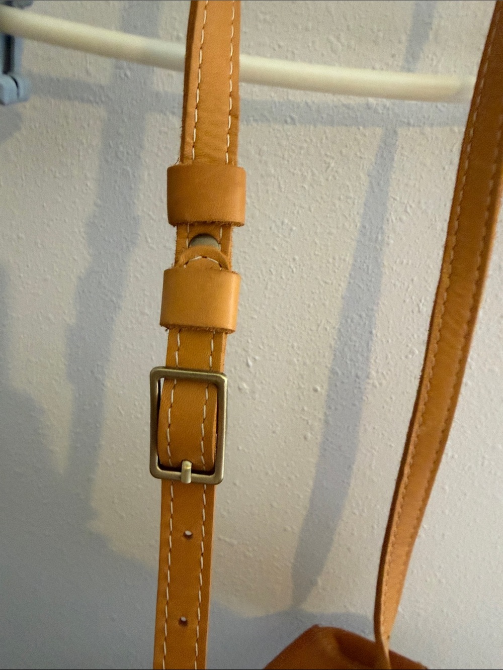Portland Leather Cognac Crossbody waist Bag - Picture 9 of 12